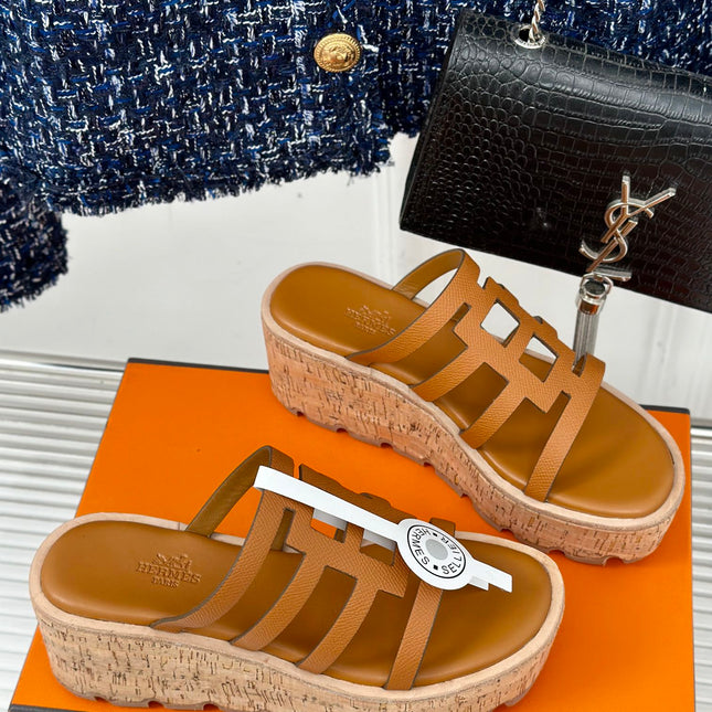 ISABELLA SANDAL BRIGHT BROWN CALFSKIN