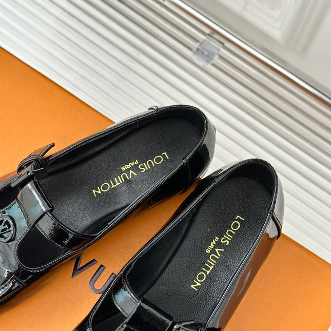 LV WOMEN SOHO FLAT MARY JANE IN BLACK CALFSKIN
