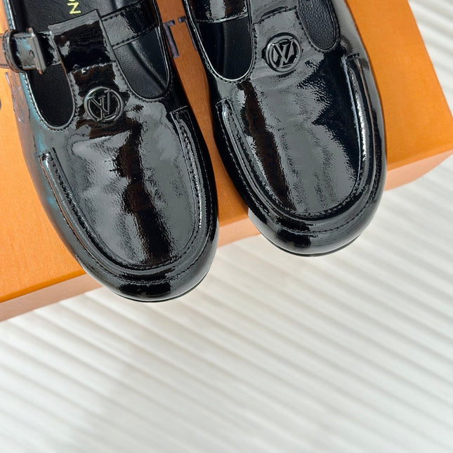 LV WOMEN SOHO FLAT MARY JANE IN BLACK CALFSKIN