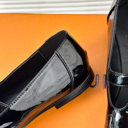 LV WOMEN SOHO FLAT MARY JANE IN BLACK CALFSKIN