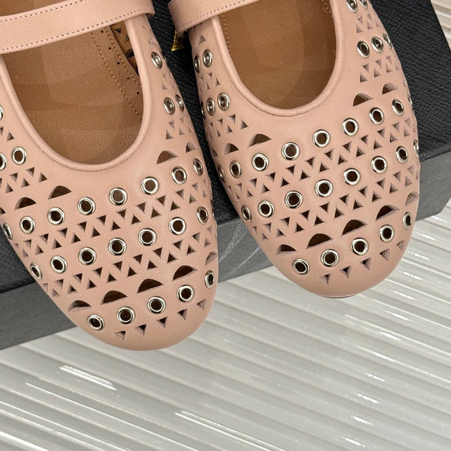 MARY JANE IN PEACH PINK CALFSKIN
