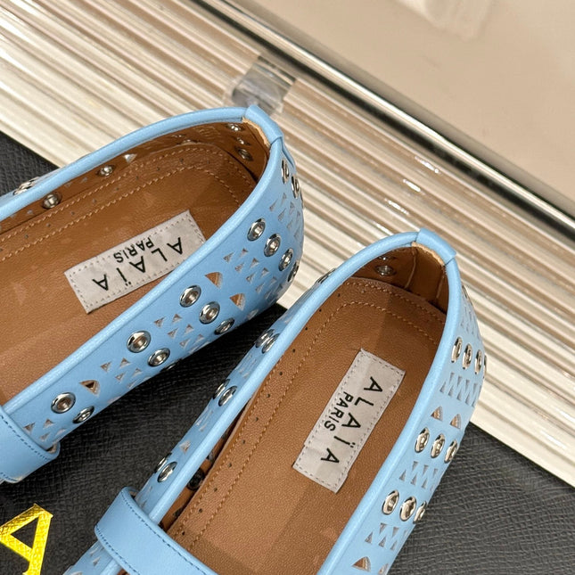 MARY JANE IN LIGHT BLUE CALFSKIN