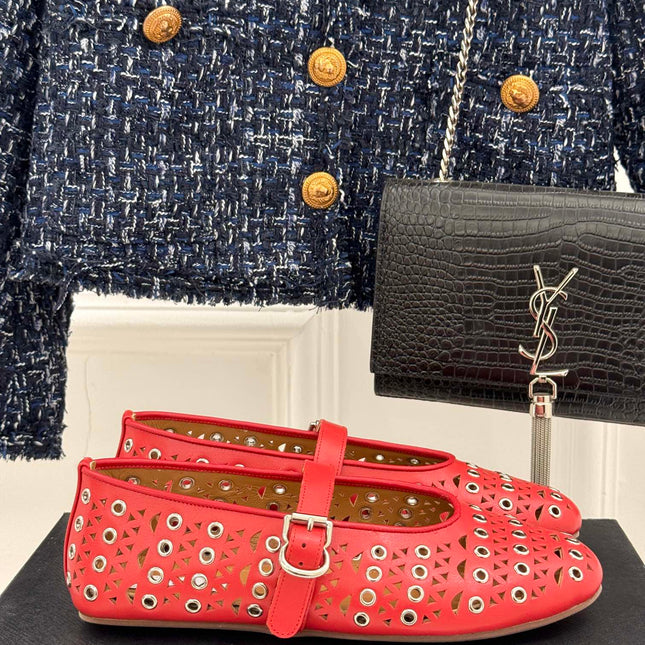 MARY JANE IN CHERRY RED CALFSKIN