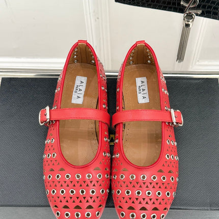 MARY JANE IN CHERRY RED CALFSKIN