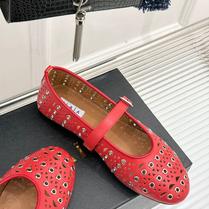 MARY JANE IN CHERRY RED CALFSKIN