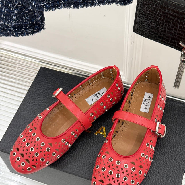 MARY JANE IN CHERRY RED CALFSKIN