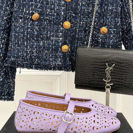 MARY JANE IN PASTEL GRAY CALFSKIN