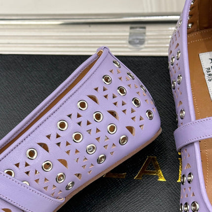 MARY JANE IN PASTEL GRAY CALFSKIN