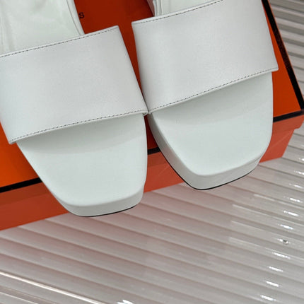 ILLUSION 35 SANDAL IN WHITE CALFSKIN