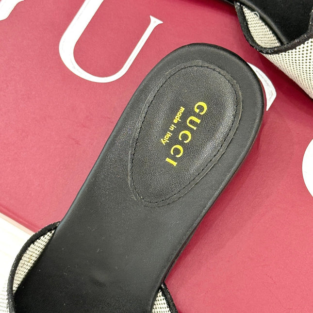 SLIDE SANDALS IN BLACK AND WHITE CALFSKIN