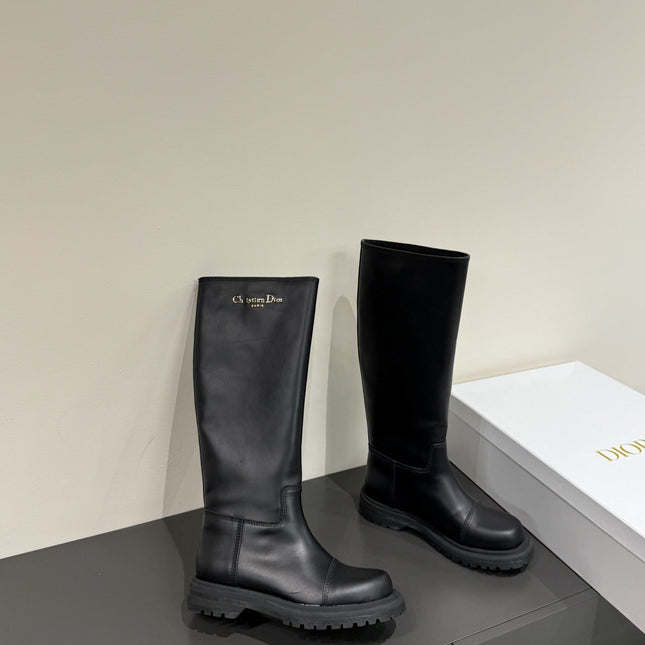 D-TOWN BOOTS IN BLACK CALFSKIN