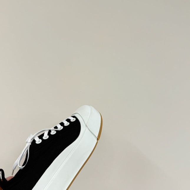 VULCAN PLATFORM SNEAKER IN BLACK CANVAS