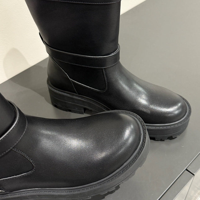 MAJOR ANKLE BOOT IN BLACK CALFSKIN