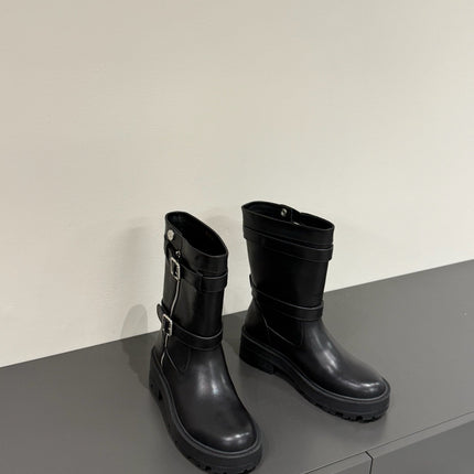 MAJOR ANKLE BOOT IN BLACK CALFSKIN