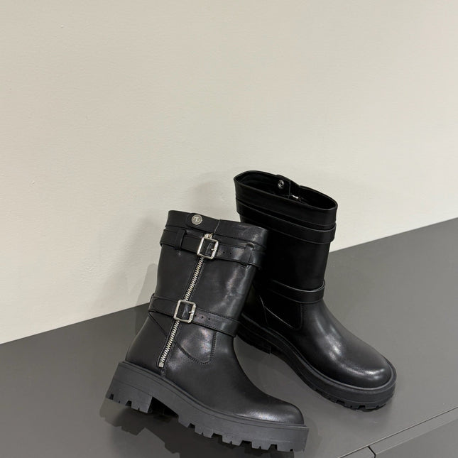 MAJOR ANKLE BOOT IN BLACK CALFSKIN