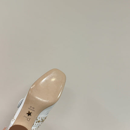 BELLE-D HEELED ANKLE BOOT WHITE PATENT CALFSKIN