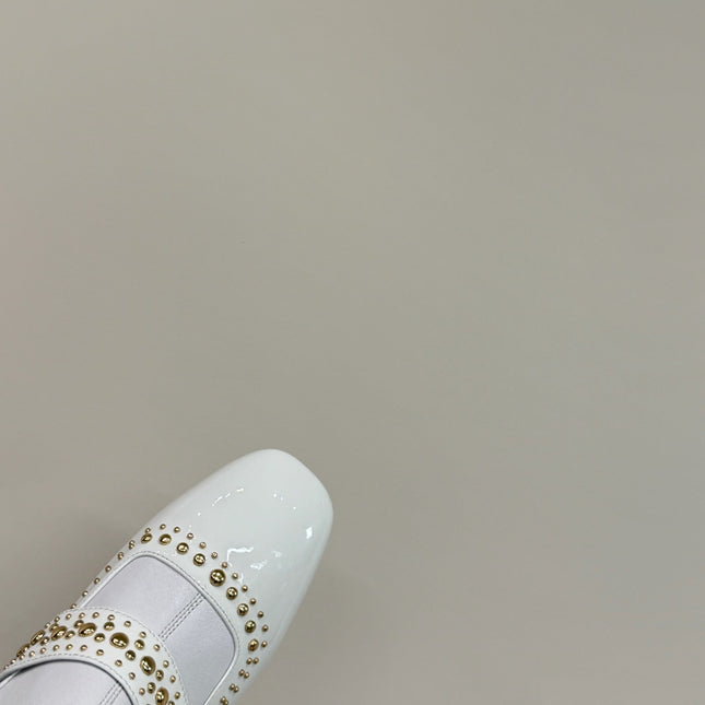 BELLE-D HEELED ANKLE BOOT WHITE PATENT CALFSKIN
