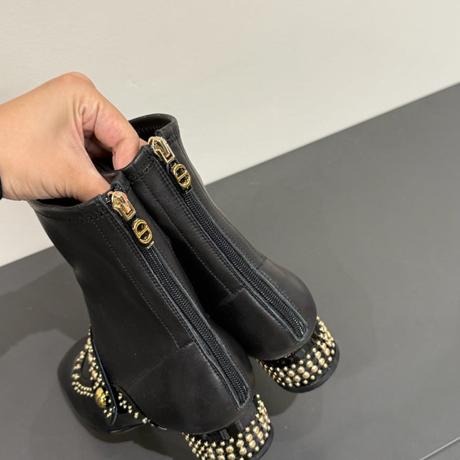 BELLE-D HEELED ANKLE BOOT BLACK PATENT CALFSKIN