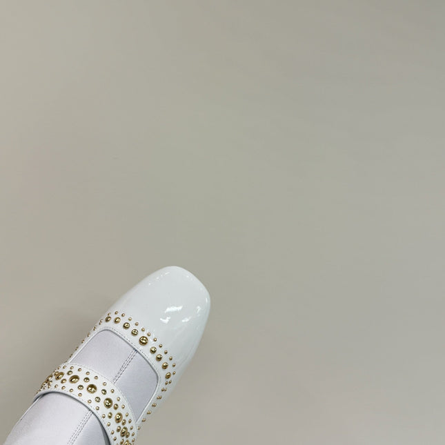 BELLE-D HEELED BOOT WHITE PATENT CALFSKIN