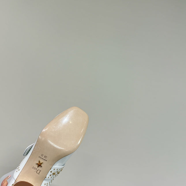 BELLE-D HEELED BOOT WHITE PATENT CALFSKIN