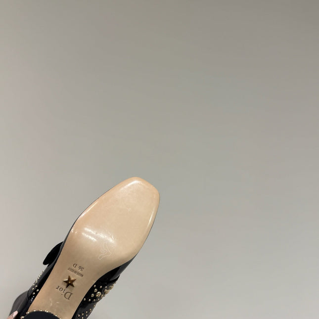 BELLE-D HEELED BOOT BLACK PATENT CALFSKIN
