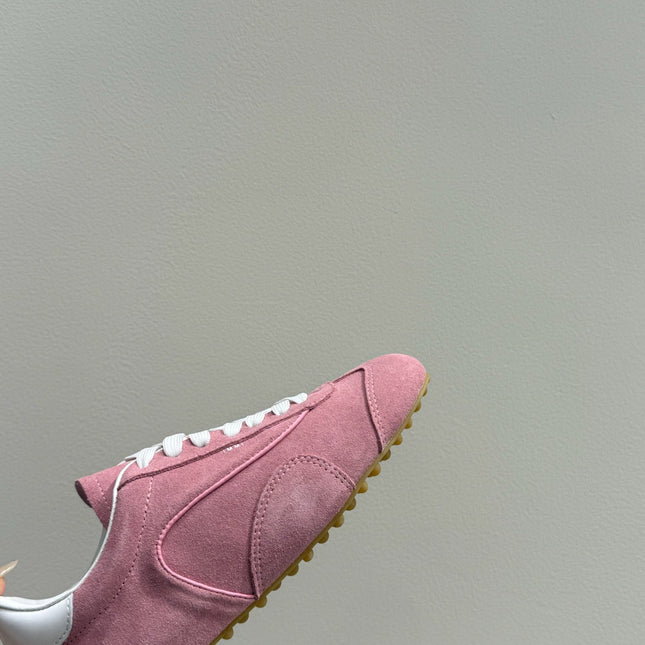 LACE-UP SNEAKER IN PINK SUEDE
