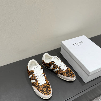JOGGER LOW LACE-UP SNEAKER IN LEOPARD PRINTED HAIRY CALFSKIN