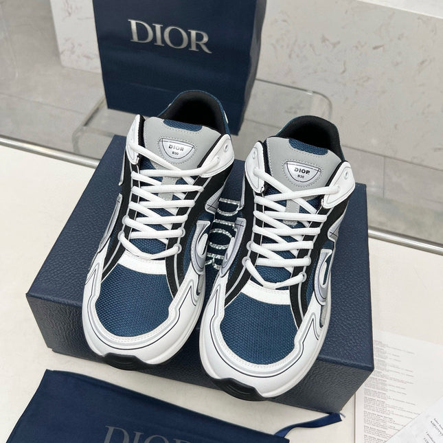 CD B30 SNEAKER AEGEAN AND WHITE MESH FABRIC