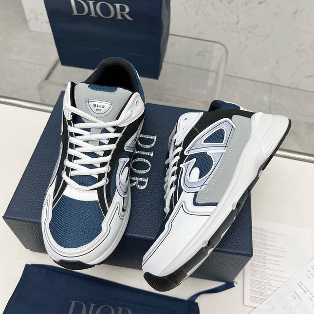 CD B30 SNEAKER AEGEAN AND WHITE MESH FABRIC