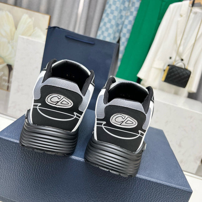 CD B30 SNEAKER BLACK AND GRAY MESH FABRIC