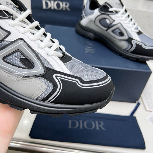 CD B30 SNEAKER BLACK AND GRAY MESH FABRIC