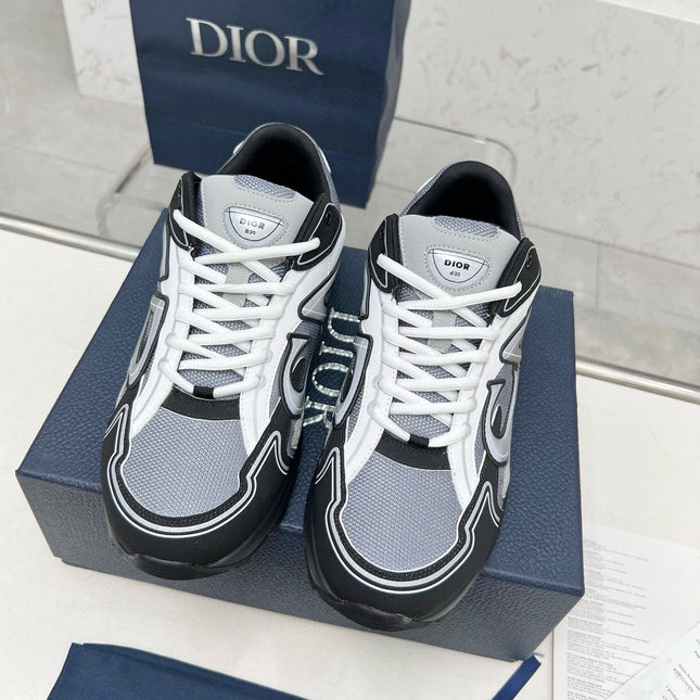 CD B30 SNEAKER BLACK AND GRAY MESH FABRIC