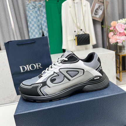 CD B30 SNEAKER BLACK AND GRAY MESH FABRIC