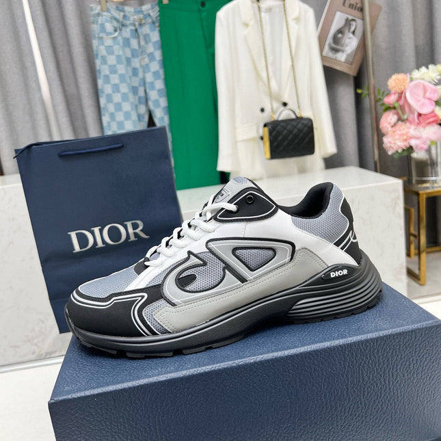 CD B30 SNEAKER BLACK AND GRAY MESH FABRIC