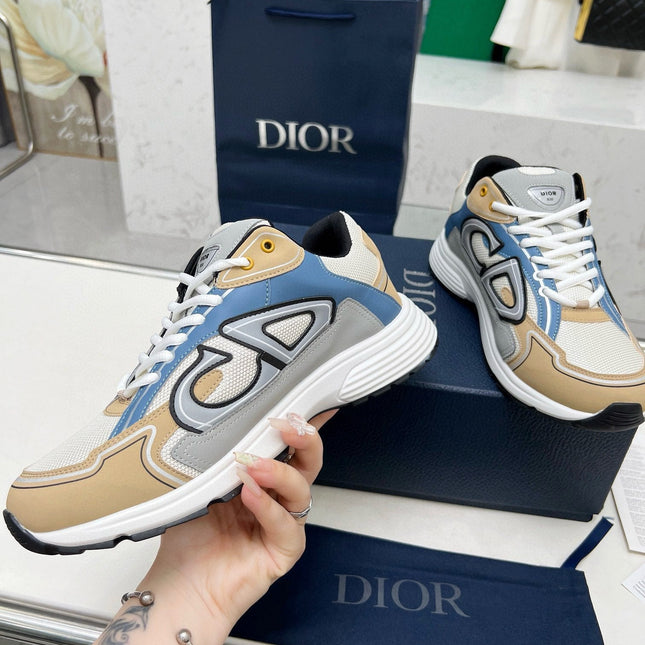CD B30 SNEAKER WHITE AND FLAX MESH FABRIC