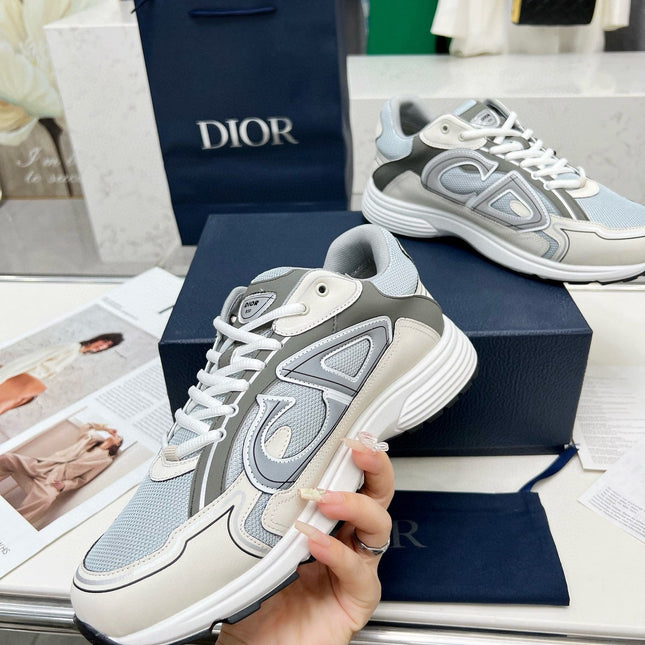 CD B30 SNEAKER GRAY AND CREAM MESH FABRIC