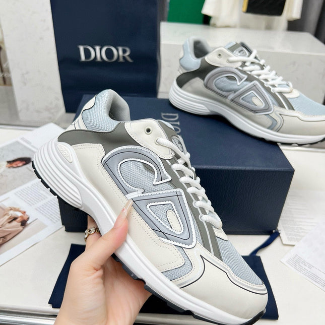 CD B30 SNEAKER GRAY AND CREAM MESH FABRIC