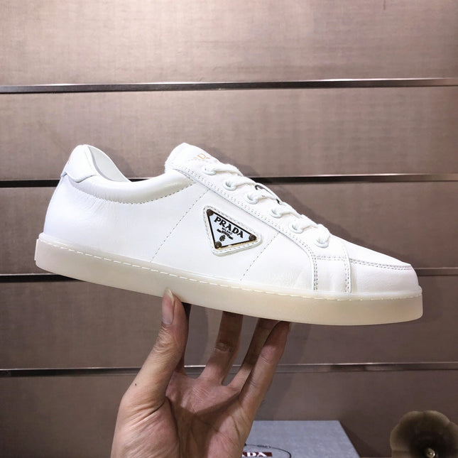 PRA TRAINER SHOES WHITE CREAM CALFSKIN