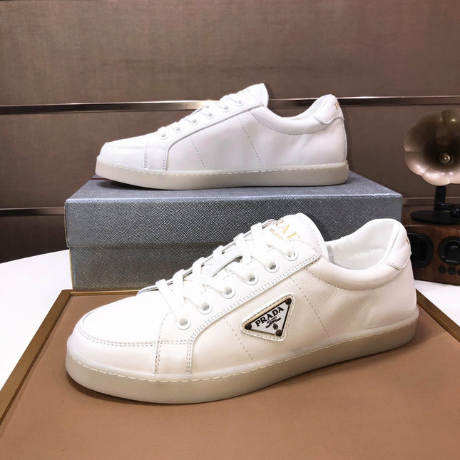PRA TRAINER SHOES WHITE CREAM CALFSKIN
