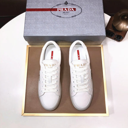 PRA TRAINER SHOES WHITE CREAM CALFSKIN