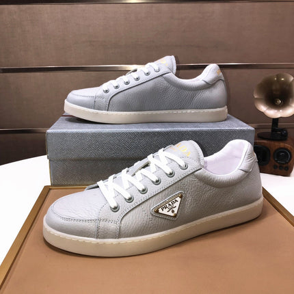 PRA TRAINER SHOES LIGHT GREY CALFSKIN