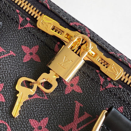 KEEPALL BANDOULIÈRE 45 IN BLACK MONOGRAM TOMETTE CANVAS