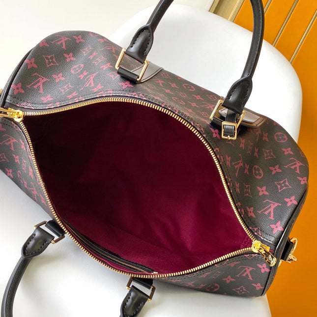 KEEPALL BANDOULIÈRE 45 IN BLACK MONOGRAM TOMETTE CANVAS