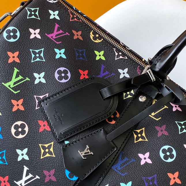 KEEPALL BANDOULIÈRE 50 BAG IN MULTICOLORED MONOGRAM COATED CANVAS
