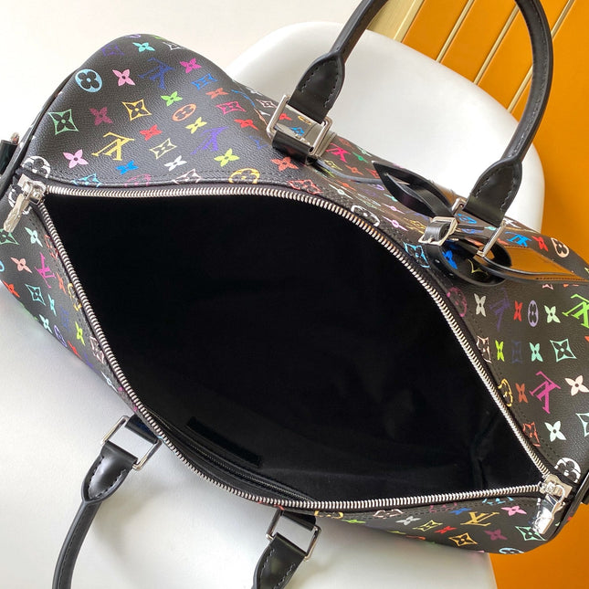 KEEPALL BANDOULIÈRE 50 BAG IN MULTICOLORED MONOGRAM COATED CANVAS