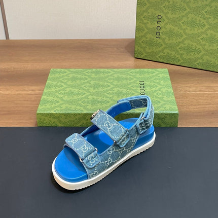GG  SANDAL WITH DOUBLE G SKY CARO LAMBSKIN