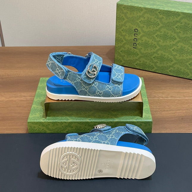GG  SANDAL WITH DOUBLE G SKY CARO LAMBSKIN