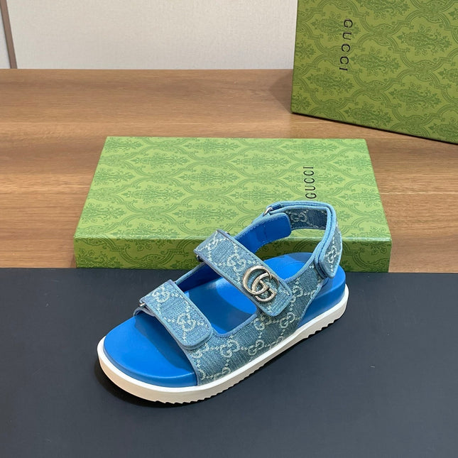 GG  SANDAL WITH DOUBLE G SKY CARO LAMBSKIN