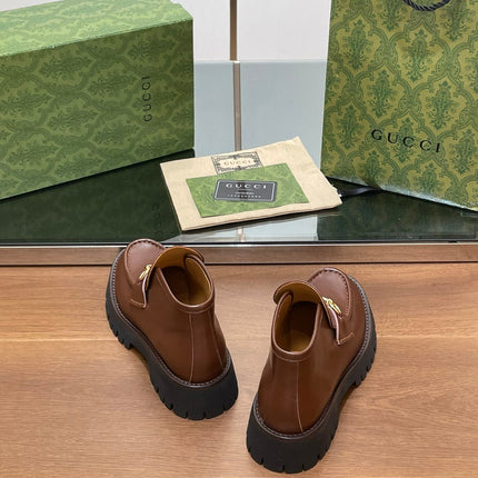 HORSEBIT ANKLE BOOTS 4.5CM IN RUSSET BROWN CALFSKIN