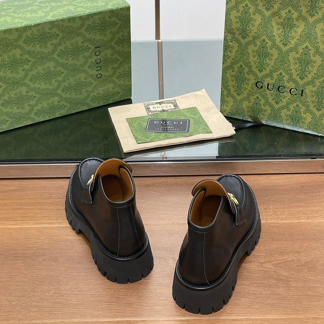 HORSEBIT ANKLE BOOTS 4.5CM IN BLACK CALFSKIN